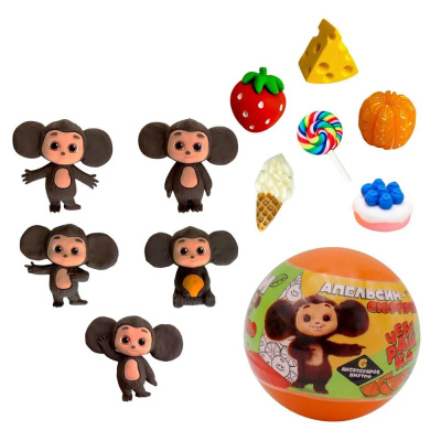 Капсула сюрприз Чебурашка 6 см с аксессуарами Funky Toys CHE2404 1